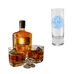 Whiskey with World of Outlaws Glass Shot Glass