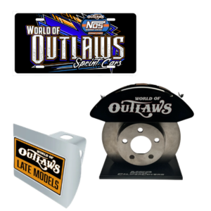 World of Outlaws License Plate Cover, World of Outlaws Caliper Covers, World of Outlaws Tow Hitch Cover