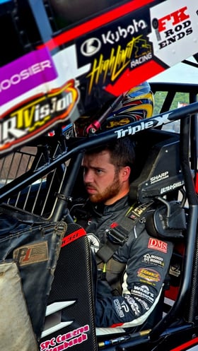 Sprint Car Driver Ready In The Pits